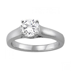Anello di fidanzamento solitario con diamante rotondo 1.5 carati