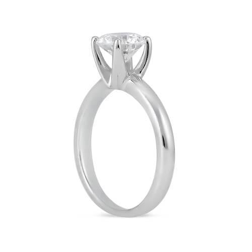 Anello di fidanzamento solitario con diamante rotondo da 1 carato in oro bianco 14 carati Nuovo - harrychadent.it