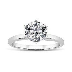 Anello di fidanzamento solitario con diamante rotondo da 1.40 carati