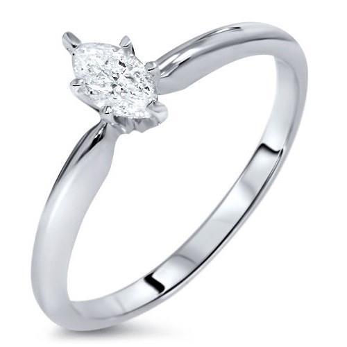 Anello di fidanzamento solitario con diamante solitario da 0,75 carati in oro bianco 14K - harrychadent.it