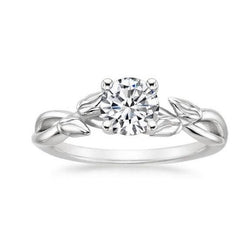 Anello di fidanzamento solitario con diamante taglio brillante da 1.60 ct. oro bianco 14K