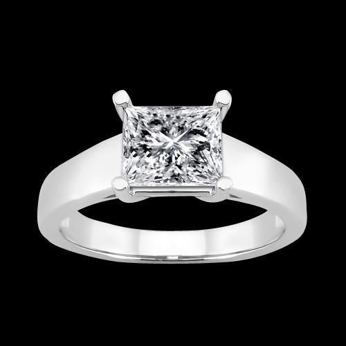 Anello di fidanzamento solitario con diamante taglio principessa 2.51 carati - harrychadent.it