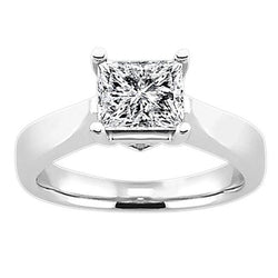 Anello di fidanzamento solitario con diamante taglio principessa 2.50 carati