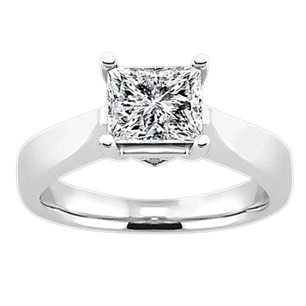 Anello di fidanzamento solitario con diamante taglio principessa 2.50 carati - harrychadent.it