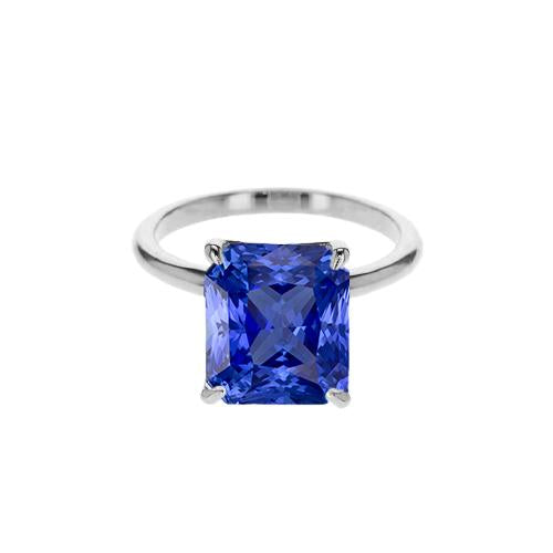 Anello di fidanzamento solitario con zaffiro 2 carati taglio radiante oro 14K - harrychadent.it