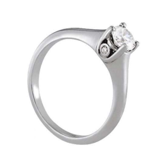 Anello di fidanzamento solitario diamante 0.75 carati oro bianco 14K - harrychadent.it