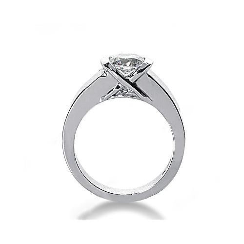 Anello di fidanzamento solitario diamante 1.5 carati oro bianco 14K - harrychadent.it