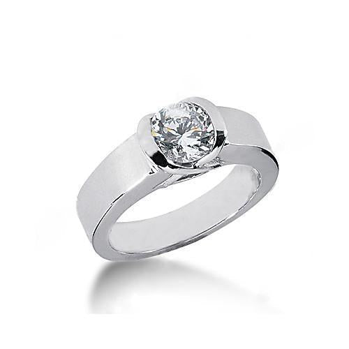 Anello di fidanzamento solitario diamante 1.5 carati oro bianco 14K - harrychadent.it