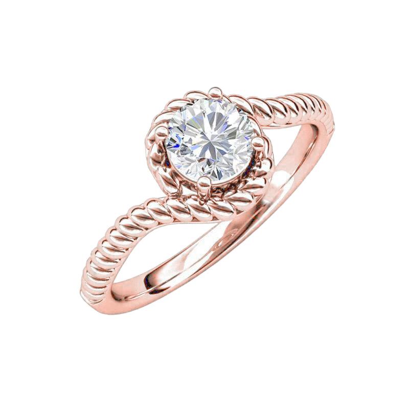 Anello di fidanzamento solitario diamante oro rosa 1,75 carati - harrychadent.it