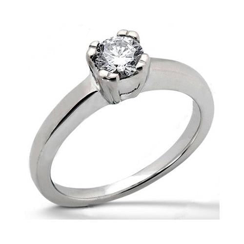 Anello di fidanzamento solitario in oro bianco con diamante rotondo da 0.75 carati - harrychadent.it