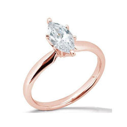 Anello di fidanzamento solitario in oro rosa con diamante solitario da 1.50 carati