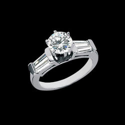 Anello di fidanzamento stile tre pietre con diamanti da 2.01 carati Nuovo