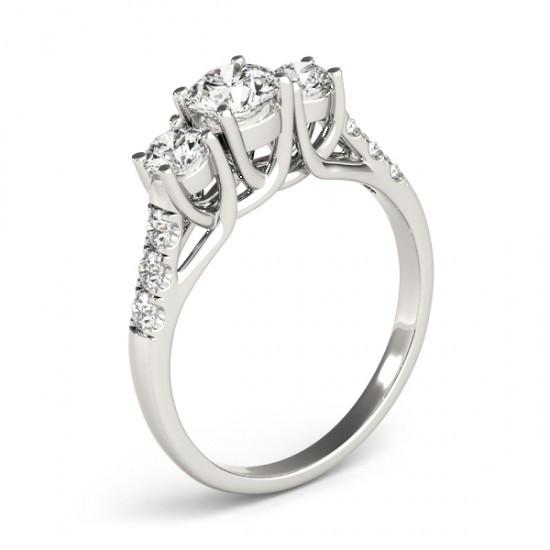 Anello di fidanzamento stile tre pietre con diamanti da 2.25 carati Nuovo - harrychadent.it