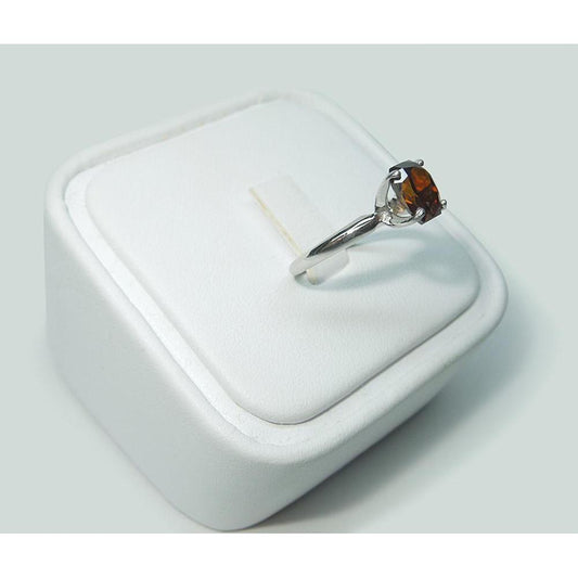 Anello in oro bianco 14 carati con zaffiro rosso a taglio radiante da 1,65 ct - harrychadent.it