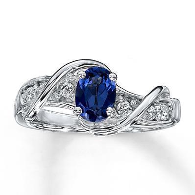 Anello in oro bianco 14K con zaffiro di Ceylon e diamante 1.25 ct - harrychadent.it