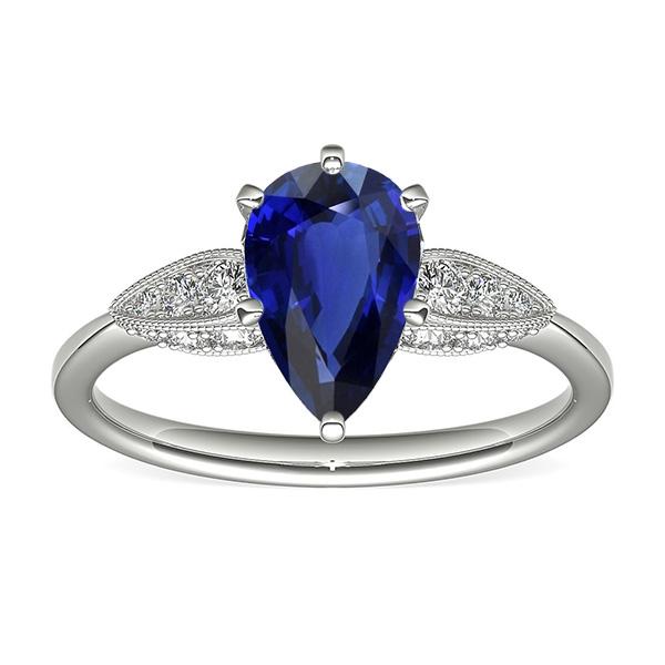 Anello in oro con diamante taglio a pera Srilanka 3.50 carati - harrychadent.it