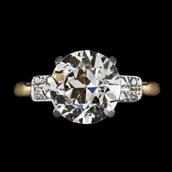 Anello nuziale rotondo con diamanti a taglio antico, 5 carati, gioielli in oro da donna - harrychadent.it