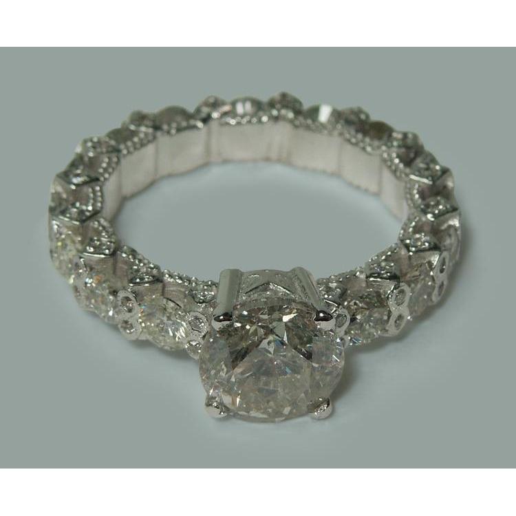 Anello per l'anniversario con diamanti da 4,90 ct con accenti di gioielli da donna - harrychadent.it