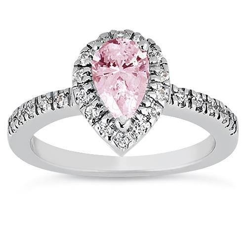 Anello per l'anniversario di matrimonio con pietra preziosa rosa pera da 2.46 ct. oro 14 carati - harrychadent.it