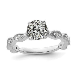 Anello rotondo con diamanti da minatore vecchio, set di 2,50 carati, gioielli da donna