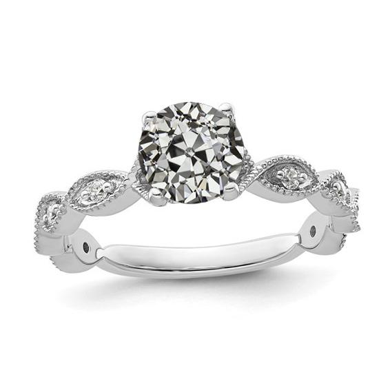 Anello rotondo con diamanti da minatore vecchio, set di 2,50 carati, gioielli da donna - harrychadent.it