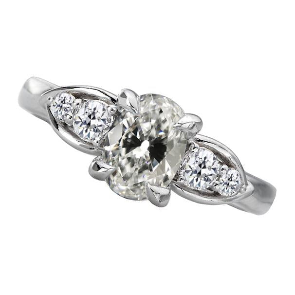Anello rotondo e ovale con diamanti a taglio vecchio miniera Gioielli da donna 5.50 carati - harrychadent.it