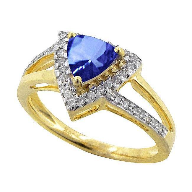 Anello scintillante con zaffiro blu dello Sri Lanka e diamanti da 1,50 ct - harrychadent.it