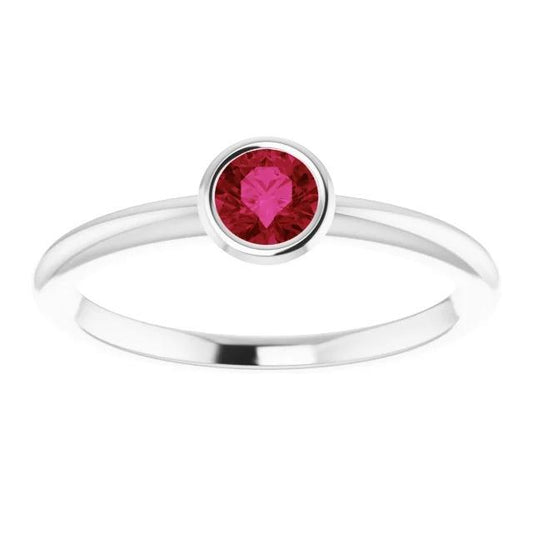 Anello solitario 0.75 carati Gioielli da donna con rubino birmano Novità - harrychadent.it
