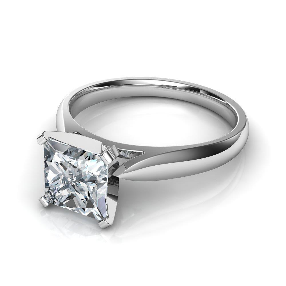 2.25 Carat Solitaire Diamond Anniversary Ring 14K White Gold - harrychadent.it