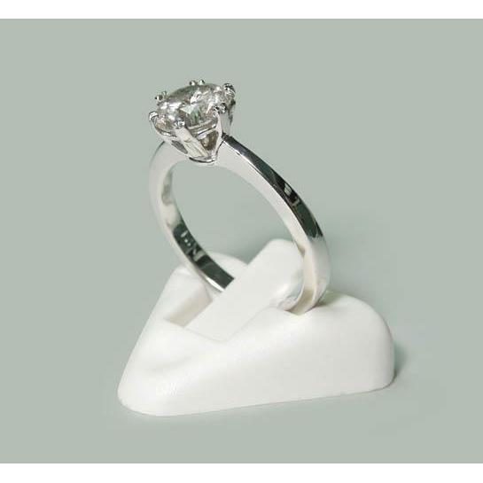 Anello solitario con diamante da 1.50 carati. rotondo in oro bianco 14 carati. gioielli - harrychadent.it