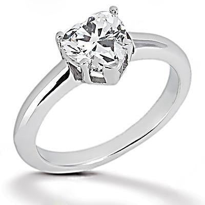 Anello solitario con fascia di fidanzamento con diamante taglio cuore da 1 carato - harrychadent.it