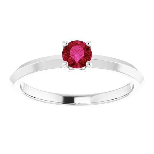 Anello solitario con rubino 1.25 carati e 4 griffe con incastonatura Novità - harrychadent.it