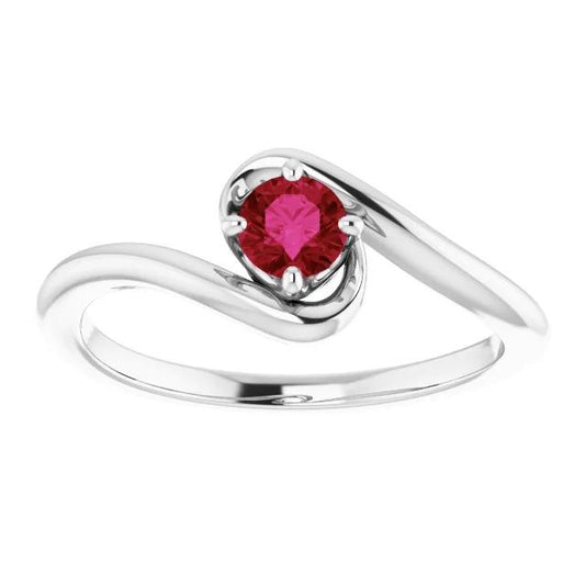 Anello solitario con rubino birmano da 1,50 carati con gioielli in stile intrecciato in oro bianco 14 carati Nuovo - harrychadent.it