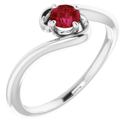 Anello solitario con rubino birmano da 1,50 carati con gioielli in stile intrecciato in oro bianco 14 carati Nuovo - harrychadent.it