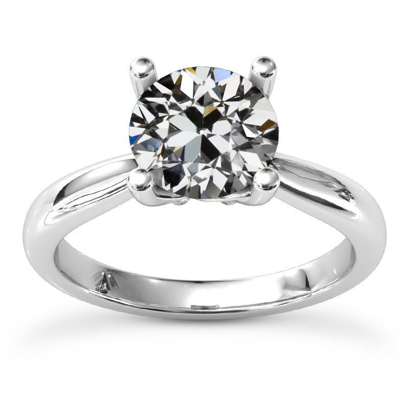 Anello solitario da donna, set di 3 carati, con diamanti a taglio antico, miniera - harrychadent.it