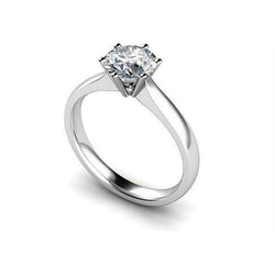 Anello solitario di fidanzamento con diamante 0.75 ct. Oro bianco 14K