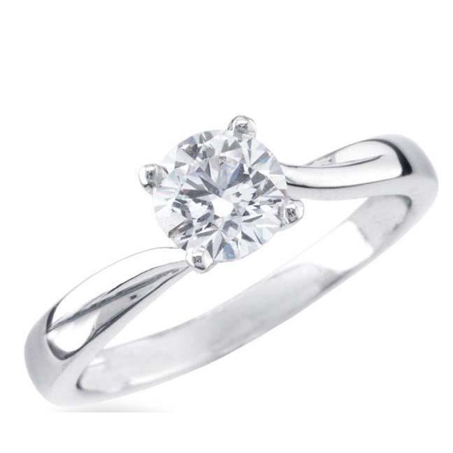 Anello solitario di fidanzamento con diamante da 1.50 carati in oro bianco 14K - harrychadent.it