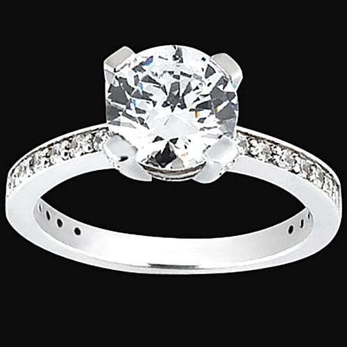 Anello solitario di fidanzamento con diamante rotondo con accenti 2.25 carati - harrychadent.it