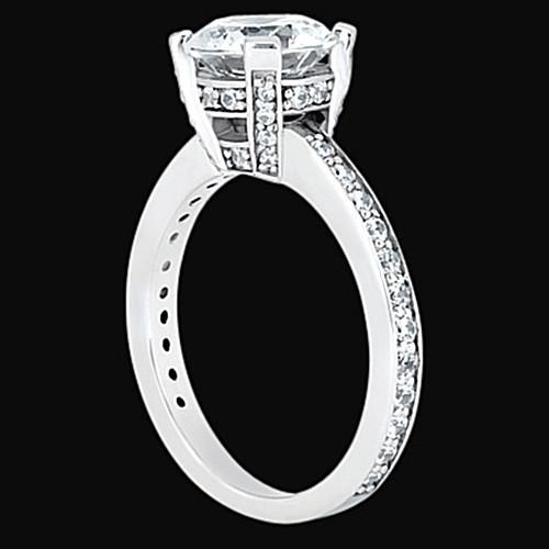 Anello solitario di fidanzamento con diamante rotondo con accenti 2.25 carati - harrychadent.it