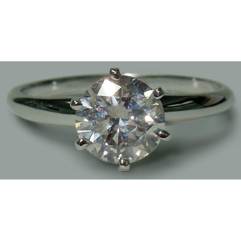 Anello solitario di fidanzamento con diamante rotondo da 1.75 carati in oro bianco 14 carati Nuovo - harrychadent.it