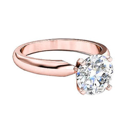 Anello solitario in oro rosa con diamante anello 1.01 carati