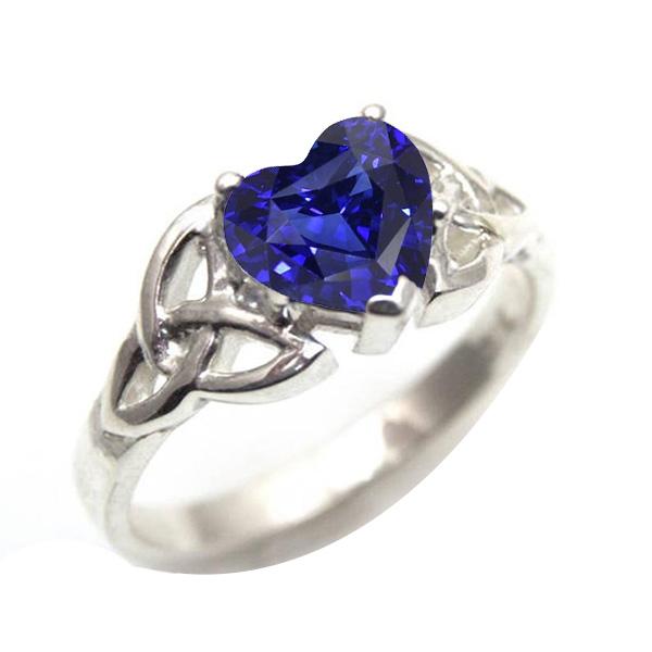 Anello Solitario Taglio Cuore Stile Vintage Zaffiro Sri Lanka 2 Carati - harrychadent.it