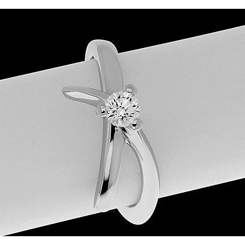 Anello solitario per anniversario di matrimonio con diamante 1 carato in oro bianco 14K - harrychadent.it