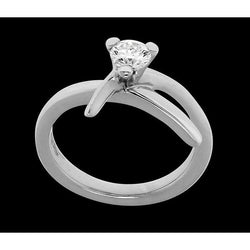 Anello solitario per anniversario di matrimonio con diamante 1 carato in oro bianco 14K