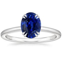 Anello solitario per l'anniversario con zaffiro di Ceylon da 2,50 carati