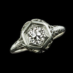 Anello solitario stile vintage rotondo vecchio miniera di diamanti taglio 1.75 carati