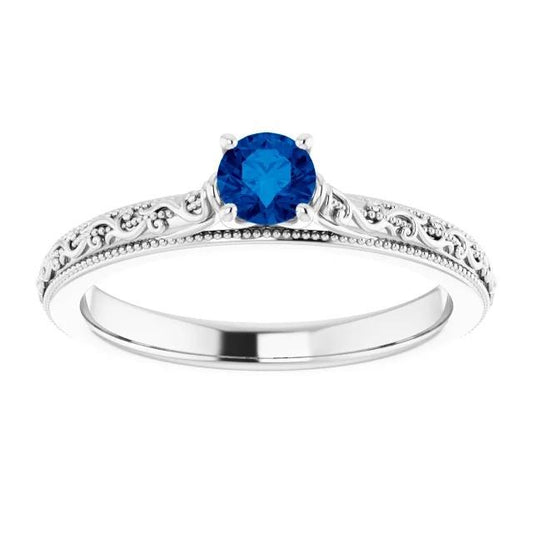 Anello solitario zaffiro 0.75 carati Ceylon Blue Jewelry - harrychadent.it
