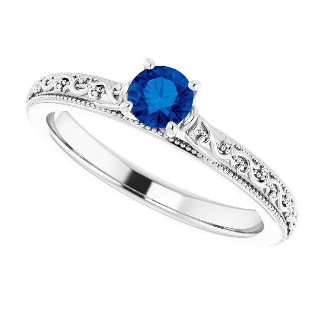 Anello solitario zaffiro 0.75 carati Ceylon Blue Jewelry - harrychadent.it