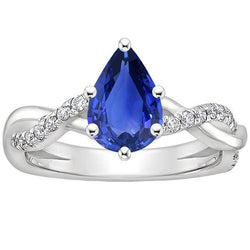 Anello zaffiro e diamanti