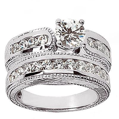 Bellissimo anello di fidanzamento con diamanti da 2.01 carati in oro bianco - harrychadent.it